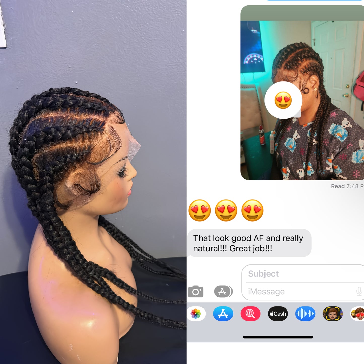 Feed in Braided Wig🔥🔥