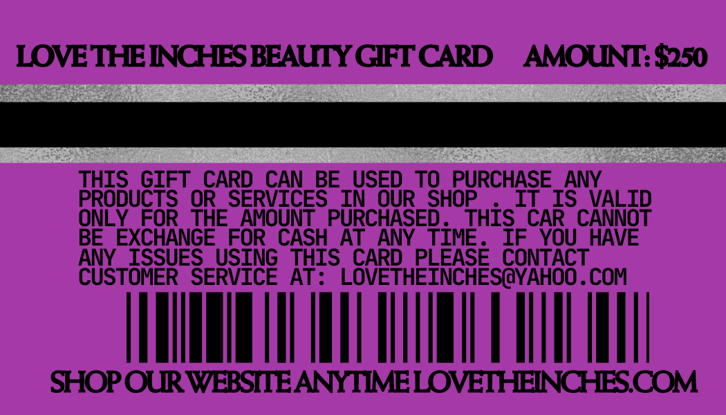 Love The Inches Gift Card